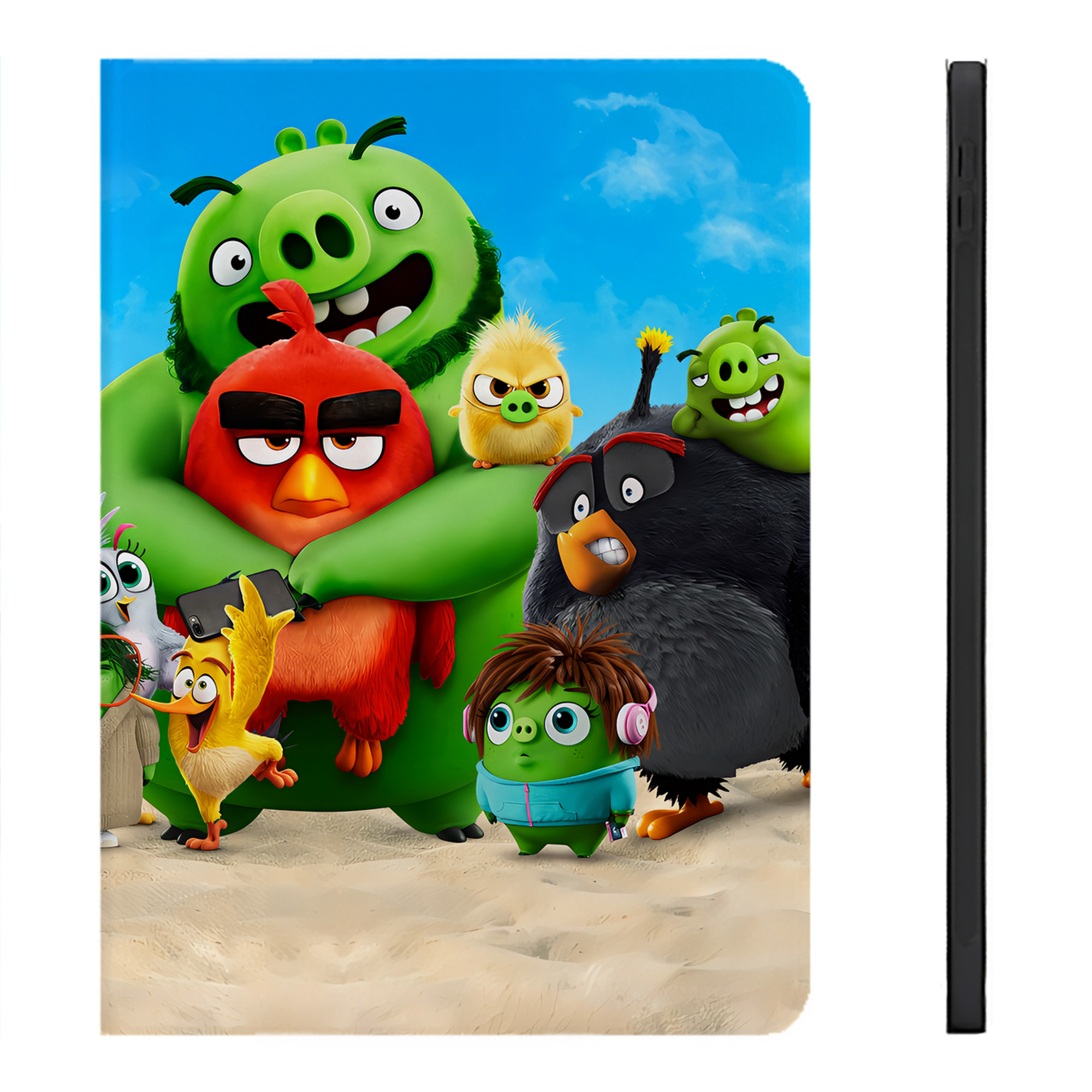 （画像用） Angry Birds アングリーバード IPadケース ペンホルダー付き ブックスタイルデザイン